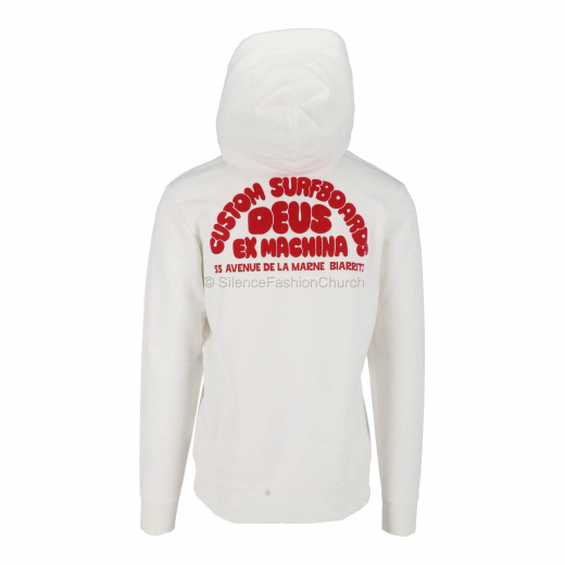 DEUS Ex Machina Hoodie Biarritz Surf Hoodie Vintage White #