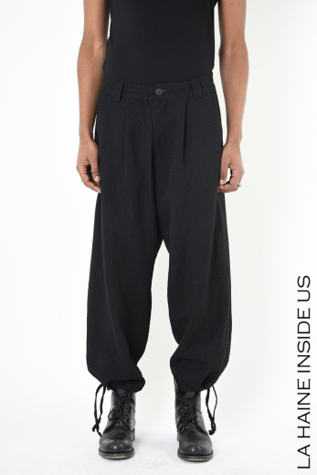 La Haine Inside Us Hose 3R LM223 PANTALONE Over in Lana Lino black