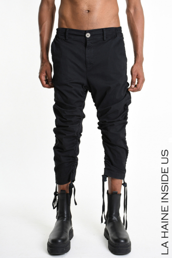 3B M1034 TROUSER Regular Cotton Stretch Hot Dyed Black