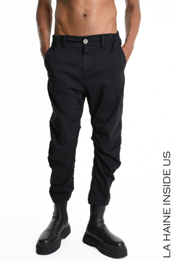 3B M1034 TROUSER Regular Cotton Stretch Hot Dyed Black