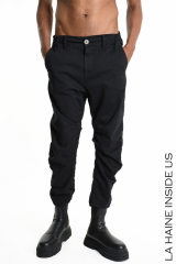 3B M1034 TROUSER Regular Cotton Stretch Hot Dyed Black