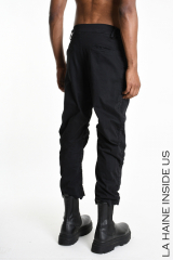 3B M1034 TROUSER Regular Cotton Stretch Hot Dyed Black